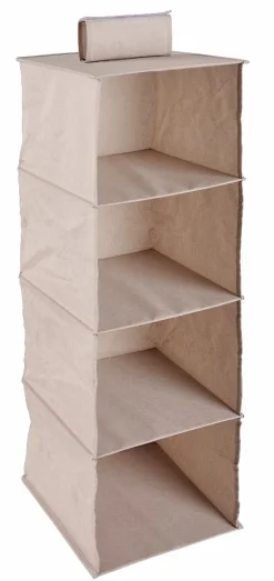 CASA LINOLUX Boîte De Rangement Avec Couvercle Beige