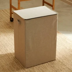 CASA LINOLUX Panier à Linge Luxueux Beige