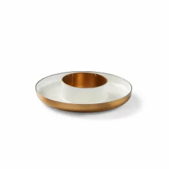 CASA LUZ Support Bougie Chauffe-plat Brun