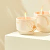 CASA MARBLE Bougie D'extérieur Blanc, Orange