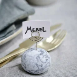 CASA MARBLE Porte-nom Blanc