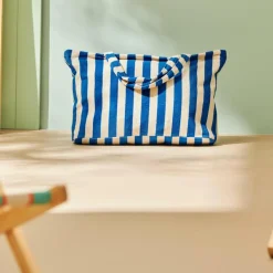CASA MARIO Sac à Longues Anses Bleu