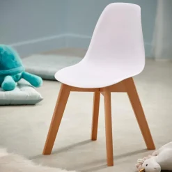 Enfant CASA MATHIAS Chaise Pour Enfants Blanc, Naturel