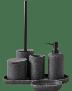 CASA MOON Brosse WC Avec Support Noir, Gris Foncé