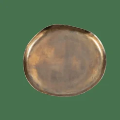 CASA OVALS Plat De Présentation Doré