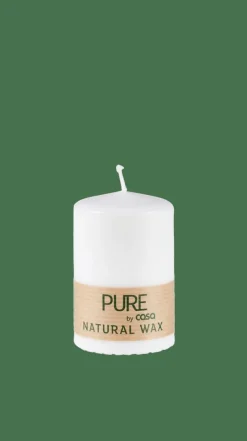 CASA PURE Bougie Cylindrique Blanc
