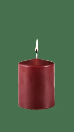 CASA PURE Bougie Cylindrique Rouge Foncé