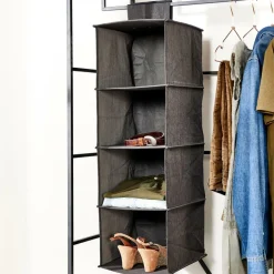 CASA RANGO Système De Rangement 4 Compartiments Gris Foncé