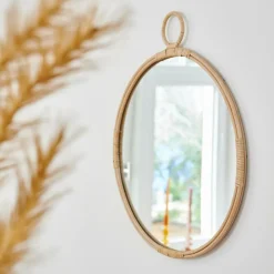 CASA RATTAN Miroir Naturel