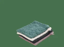 CASA RECYCLE Gants De Toilette Set De 2 Aqua