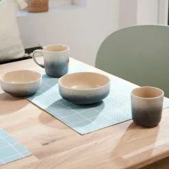 CASA RECYCLE Set De Table Anthracite