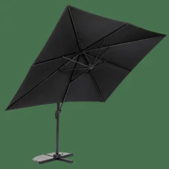 CASA RIVA Parasol Déporté Sans Pied De Parasol Noir