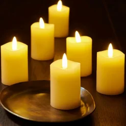 CASA RUSTIC Bougies LED Set De 6 Ivoire