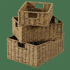 CASA SEAGRASS Panier Tiroir Avec Anses Naturel