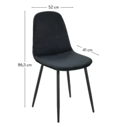 CASA SILKE Chaise Noir