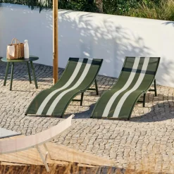 CASA SILVES Chaise Longue Kaki