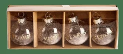 CASA SNOW Porte-noms Set De 4 Transparent