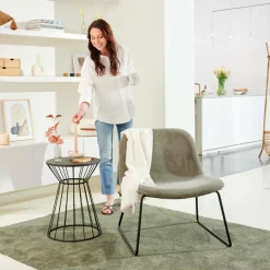 CASA STRAPES Table D'appoint Noir