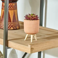 CASA STRIPES Pot De Fleurs Sable