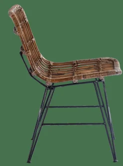 CASA SUMATRA Chaise Noir, Brun