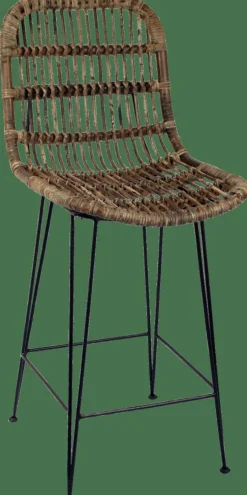CASA SUMATRA Tabouret De Bar Noir, Naturel