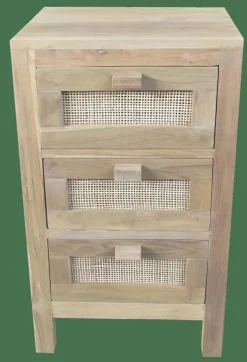 CASA TECK Armoire à 3 Tiroirs Naturel