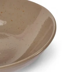 CASA TERRA Assiette Creuse Taupe