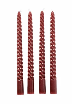 CASA TWIST Bougies Torsadées Set De 4 Vert