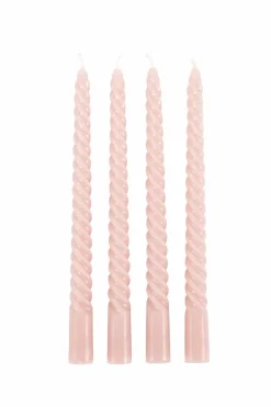 CASA TWIST Bougies Torsadées Set De 4 Vert
