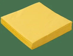 CASA UNI Set De 20 Serviettes Ocre