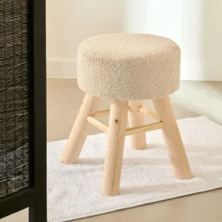 CASA VINCE Tabouret Blanc