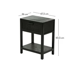 CASA WEBSTER Table De Chevet Noir