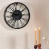 CASA WHEEL Horloge Murale Noir