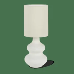 CASA WHITESTONE Lampe De Table Avec Abat-jour E27 Blanc Cassé