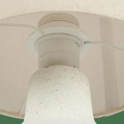 CASA WHITESTONE Lampe De Table Avec Abat-jour E27 Blanc Cassé