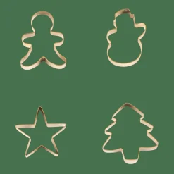 CASA X-MAS GOLD Emporte-pièces Set De 4 Doré