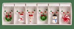 CASA X-MAS Marque Verre Set De 6 Multicolore