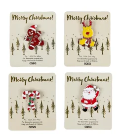 CASA X-MAS Set à Pâtisserie 4P. Spatule Avec 3 Emporte-pièces Doré, Multicolore