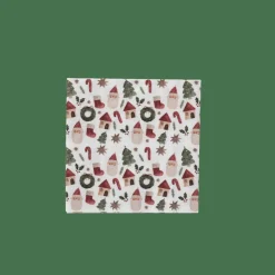 CASA X-MAS VIBE Set De 20 Serviettes Multicolore